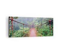 Impression sur Toile 100x40cm Tableaux Image Photo Pont Suspendu Costa Rica