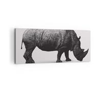 Impression sur Toile 100x40cm Tableaux Image Photo Rhino Animal Afrique Safari