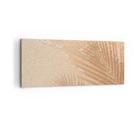 Impression sur Toile 100x40cm Tableaux Image Photo Sable Ombre Feuilles