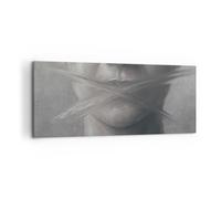 Impression sur Toile 100x40cm Tableaux Image Photo Symbole Bouche Discours