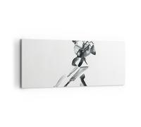 Impression sur Toile 100x40cm Tableaux Image Photo Tango Dessin Noir Et Blanc