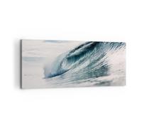 Impression sur Toile 100x40cm Tableaux Image Photo Vague Mer Océan Decoration