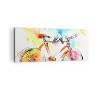 Impression sur Toile 100x40cm Tableaux Image Photo Vélo oiseaux colombe pureté