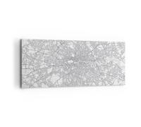 Impression sur Toile 100x40cm Tableaux Image Photo Ville Carte Londres