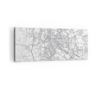 Impression sur Toile 100x40cm Tableaux Image Photo Ville Carte Rome Decoration