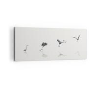 Impression sur Toile 100x40cm Tableaux Image Photo Vol Oiseau Héron Decoration