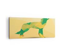 Impression sur Toile 100x40cm Tableaux Image Photo Wolf moderne graphique