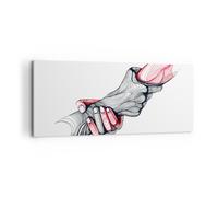 Impression sur Toile 100x40cm Tableaux Les mains les partenariats aide soutien