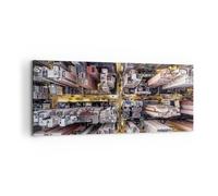 Impression sur Toile 100x40cm Tableaux Metropolis Photographie Aérienne Rue