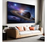 Impression sur Toile 100x50cm, Image sur Toile Affiche Espace Univers Étoiles Trou Noir Spirale Tableau Decoration Murale Salon Chambre Coucher Salle de Bains Toiles Peinture FBH88