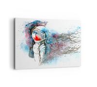 Impression sur Toile 100x70cm Tableaux Astronaute Univers astronomie explorateur