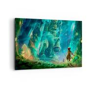 Impression sur Toile 100x70cm Tableaux Image Ancien grotte mystère amusement