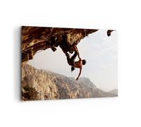 Impression sur Toile 100x70cm Tableaux Image Escalade extrême montagnes Grèce