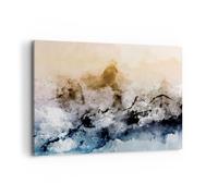 Impression sur Toile 100x70cm Tableaux Image Photo Abstraction Nuages Montagnes