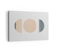 Impression sur Toile 100x70cm Tableaux Image Photo Abstraction Roue Demi-cercle