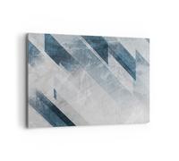 Impression sur Toile 100x70cm Tableaux Image Photo Bleu Blanc Chiffres