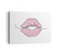 Impression sur Toile 100x70cm Tableaux Image Photo Bouche Image Moderne