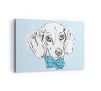 Impression sur Toile 100x70cm Tableaux Image Photo Chien labrador oeil portrait