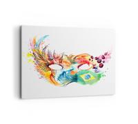 Impression sur Toile 100x70cm Tableaux Image Photo drapeau Carnaval Brésil