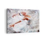 Moderne Impression sur Toile 100x70cm Image Tableau Decoration Murale Femme danse ballet corps Grand Tableaux Decoratifs Muraux Chambre Horizontal Deco Cadre Décoration Salon Art Wall AA100x70-3101