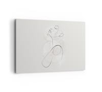 Impression sur Toile 100x70cm Tableaux Image Photo Femme Un Ligne Art Decoration