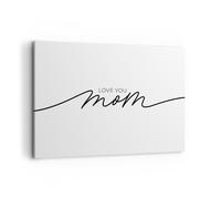 Impression sur Toile 100x70cm Tableaux Image Photo Je t'aime maman Decoration