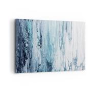 Impression sur Toile 100x70cm Tableaux Image Photo L'Abstraction Ecchymose Bleu