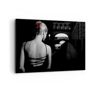 Impression sur Toile 100x70cm Tableaux Image Photo Lady Rose Mystère Decoration