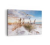 Moderne Impression sur Toile 100x70cm Image Tableau Decoration Murale Mouette Mer Côte Grand Tableaux Decoratifs Muraux Chambre Cuisine Horizontal Deco Cadre Décoration Salon Art Wall AA100x70-4902