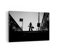 Impression sur Toile 100x70cm Tableaux Image Photo Ombre Photographie Escaliers