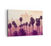 Impression sur Toile 100x70cm Tableaux Image Photo Orignal Angeles Palmiers