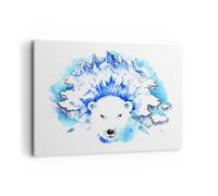 Impression sur Toile 100x70cm Tableaux Image Photo Ours glace hiver arctique