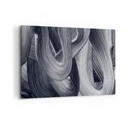 Impression sur Toile 100x70cm Tableaux Image Photo Peinture Brosse Noir