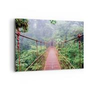 Impression sur Toile 100x70cm Tableaux Image Photo Pont Suspendu Costa Rica