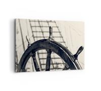 Impression sur Toile 100x70cm Tableaux Image Photo Roue bateau bateau voyage