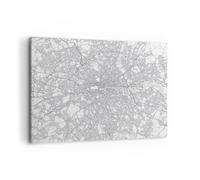 Impression sur Toile 100x70cm Tableaux Image Photo Ville Carte Londres