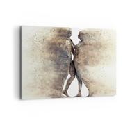 Impression sur Toile 100x70cm Tableaux la poussière la femme l'homme l'amour