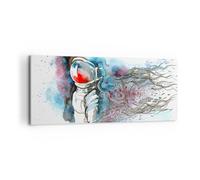 Impression sur Toile 120x50cm Tableaux Astronaute Univers astronomie explorateur