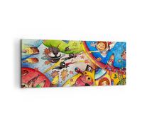 Impression sur Toile 120x50cm Tableaux Enfant espace vaisseau spatial glace