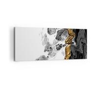 Impression sur Toile 120x50cm Tableaux Image Abstraction Renversé Contraste