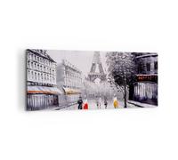 Impression sur Toile 120x50cm Tableaux Image Architecture paris eiffle france