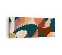 Impression sur Toile 120x50cm Tableaux Image Femmes Multiculturalisme Moderne