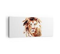Impression sur Toile 120x50cm Tableaux Image illustration intelligent roi lion