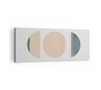 Impression sur Toile 120x50cm Tableaux Image Photo Abstraction Roue Demi-cercle