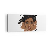 Impression sur Toile 120x50cm Tableaux Image Photo Africain Moderne Portrait