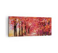 Impression sur Toile 120x50cm Tableaux Image Photo Automne Parc Avenue