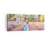 Impression sur Toile 120x50cm Tableaux Image Photo Boho Bruyères Femme