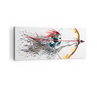 Impression sur Toile 120x50cm Tableaux Image Photo Bow Arrow cible précision