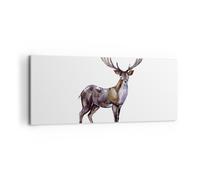 Impression sur Toile 120x50cm Tableaux Image Photo Cher Animal Sauvage Forêt