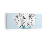 Impression sur Toile 120x50cm Tableaux Image Photo Chien labrador oeil portrait